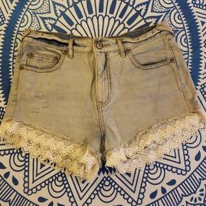 Free people lace trim shorts 28